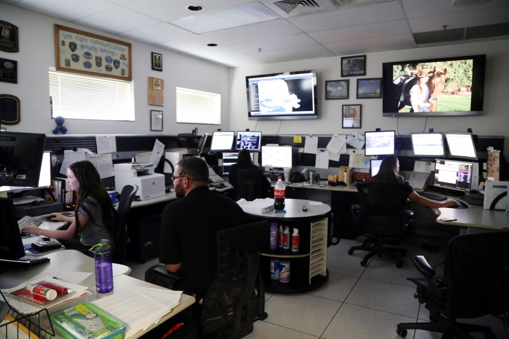 Dispatchers at Box Elder Communications Center take calls